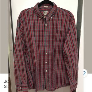 JCREW Button Down Tailored Fit HolidaySeason Plaid